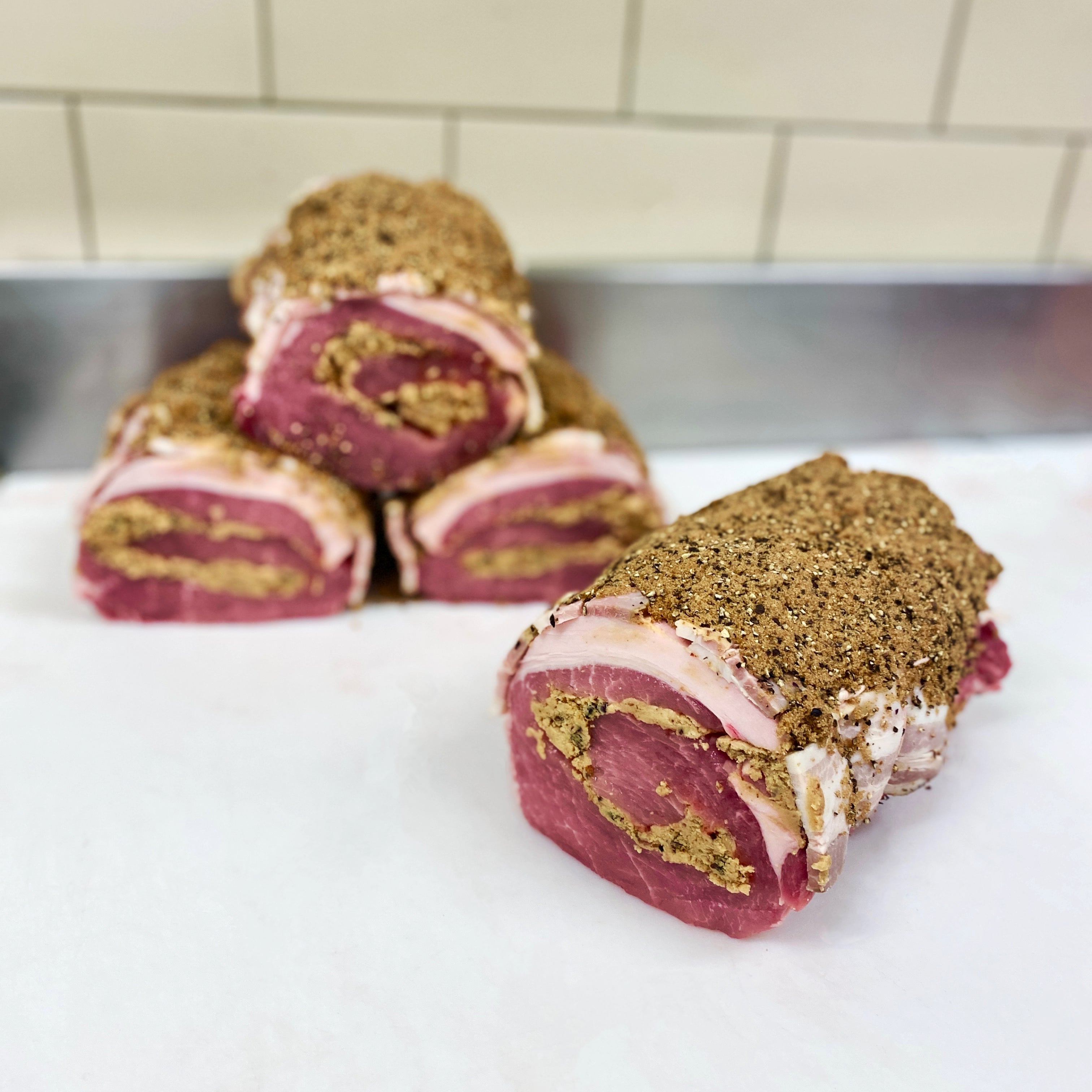 Brown Sugar & Bacon Butter Rolled Pork Loin Alpine Butcher