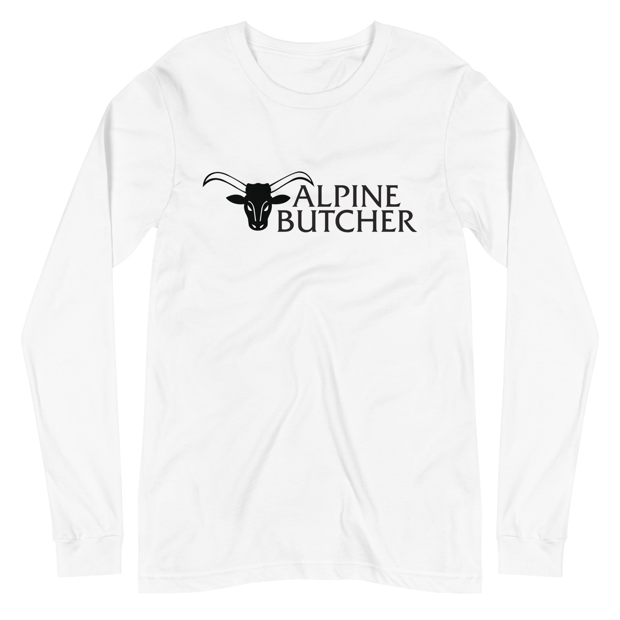 White Unisex Long Sleeve Tee - Alpine Butcher