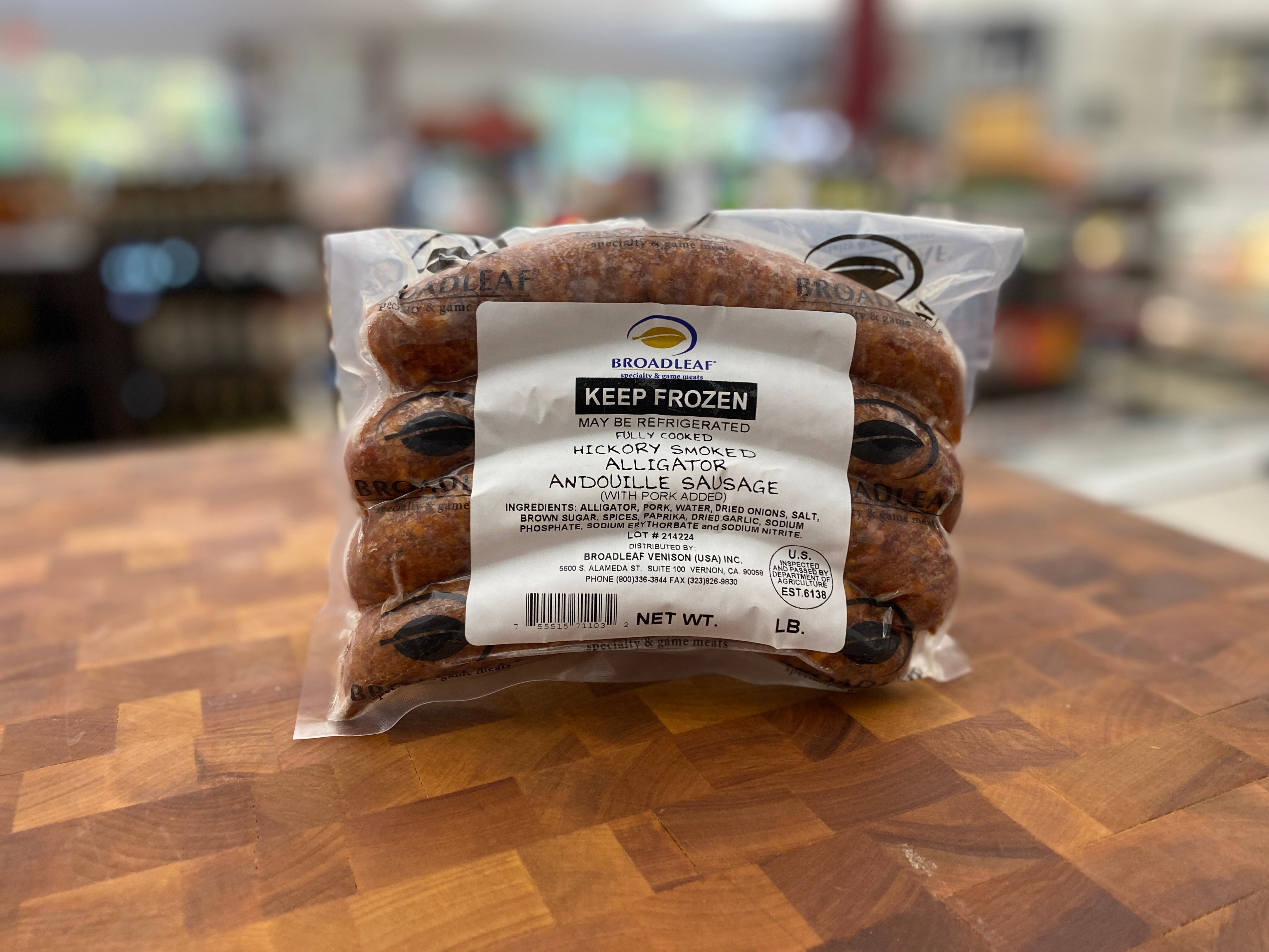 Hickory Smoked Alligator Andouille Sausage - Alpine Butcher