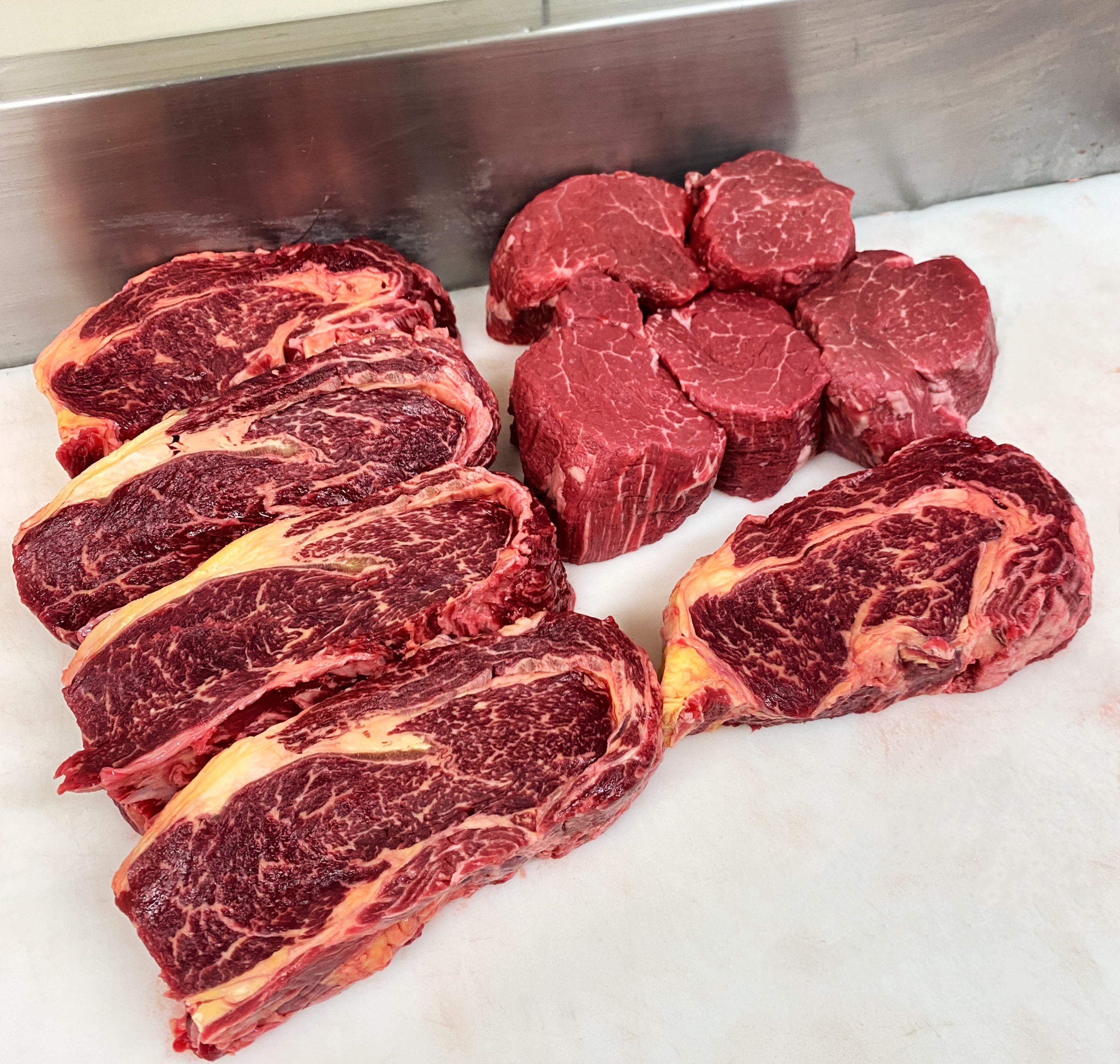 100% Grass-Fed/ Grass-Finished Filet and Boneless Ribeye Pack!